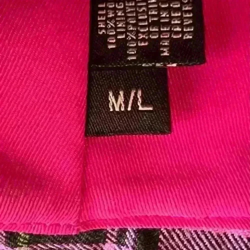 Coach Wool‎ Pink Plaid Twist Buckle Bucket Hat - Picture 6 of 6